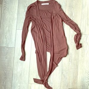 Brown cotton cardigan